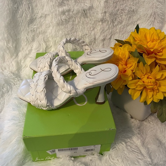 Sam Edelman white, braided sandals size 8 - Picture 7 of 12